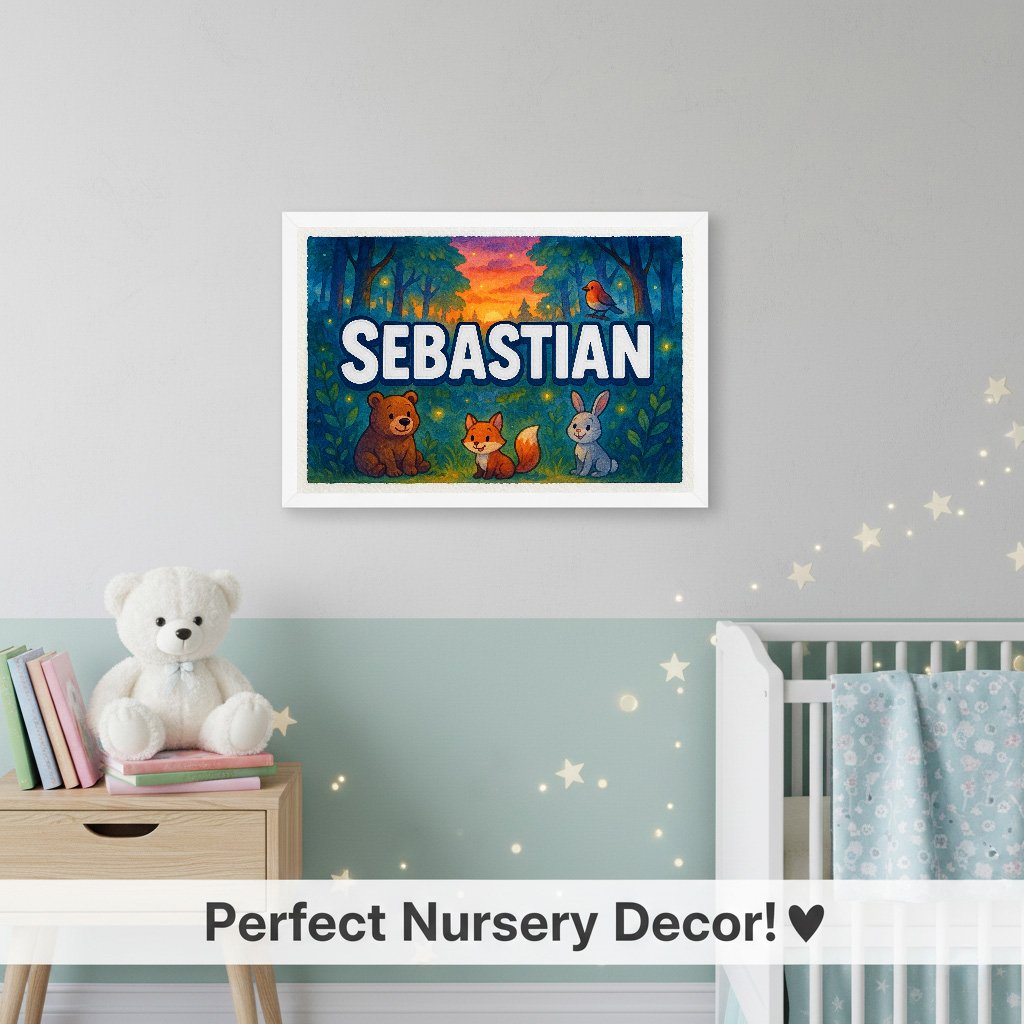 Personalized name art for Sebastian