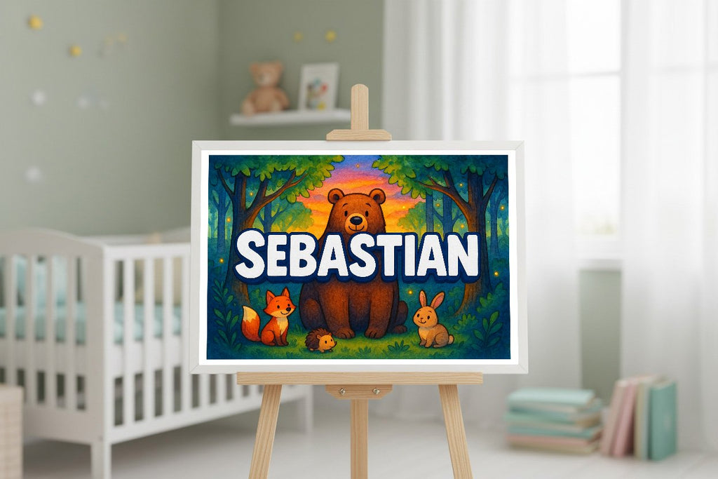 Personalized name art for Sebastian