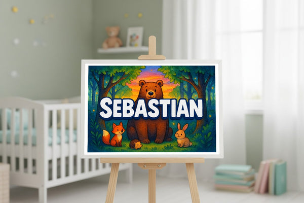 Sebastian’s Personalized Forest Friends Art