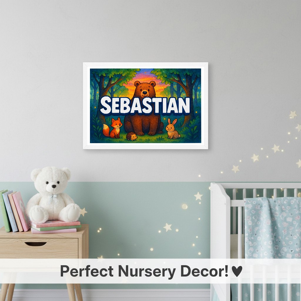 Personalized name art for Sebastian