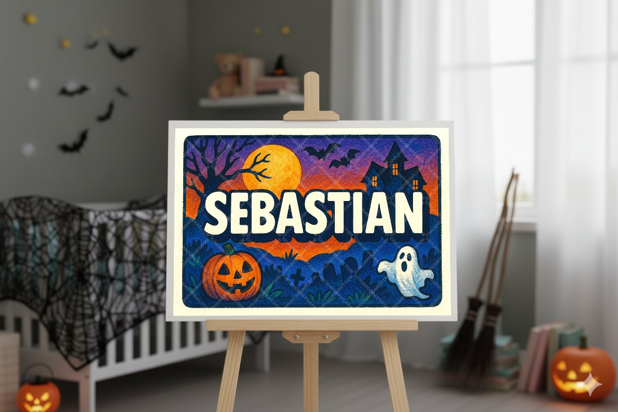 Personalized name art for Sebastian