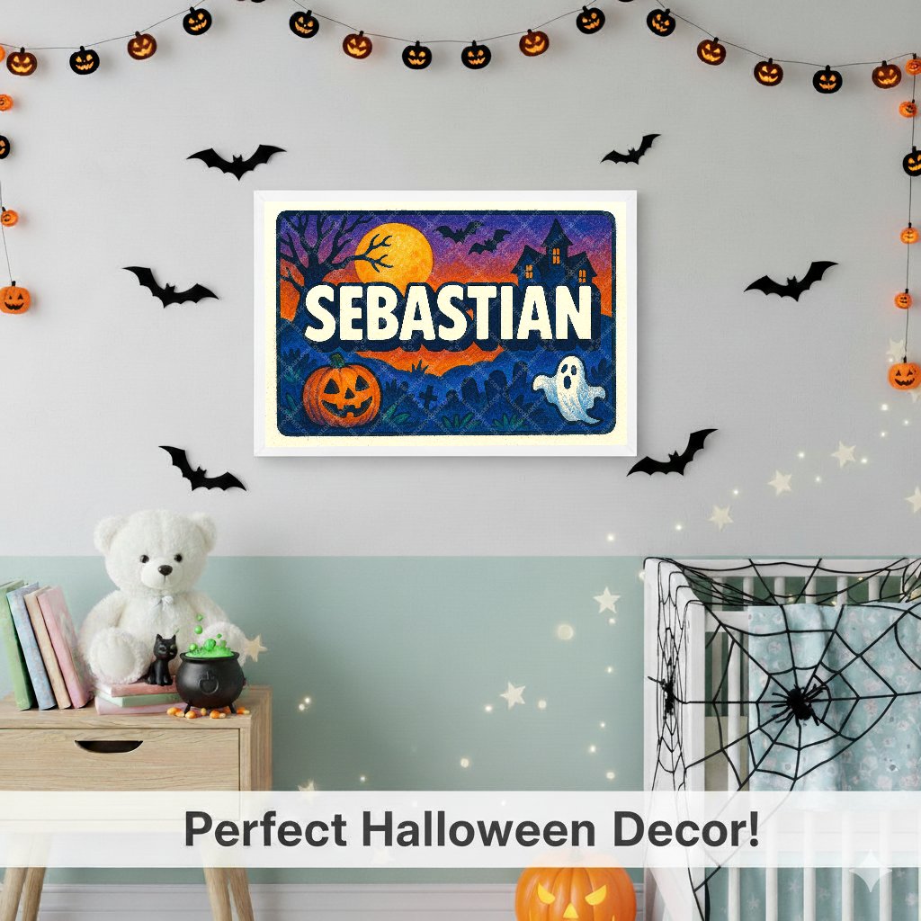 Personalized name art for Sebastian