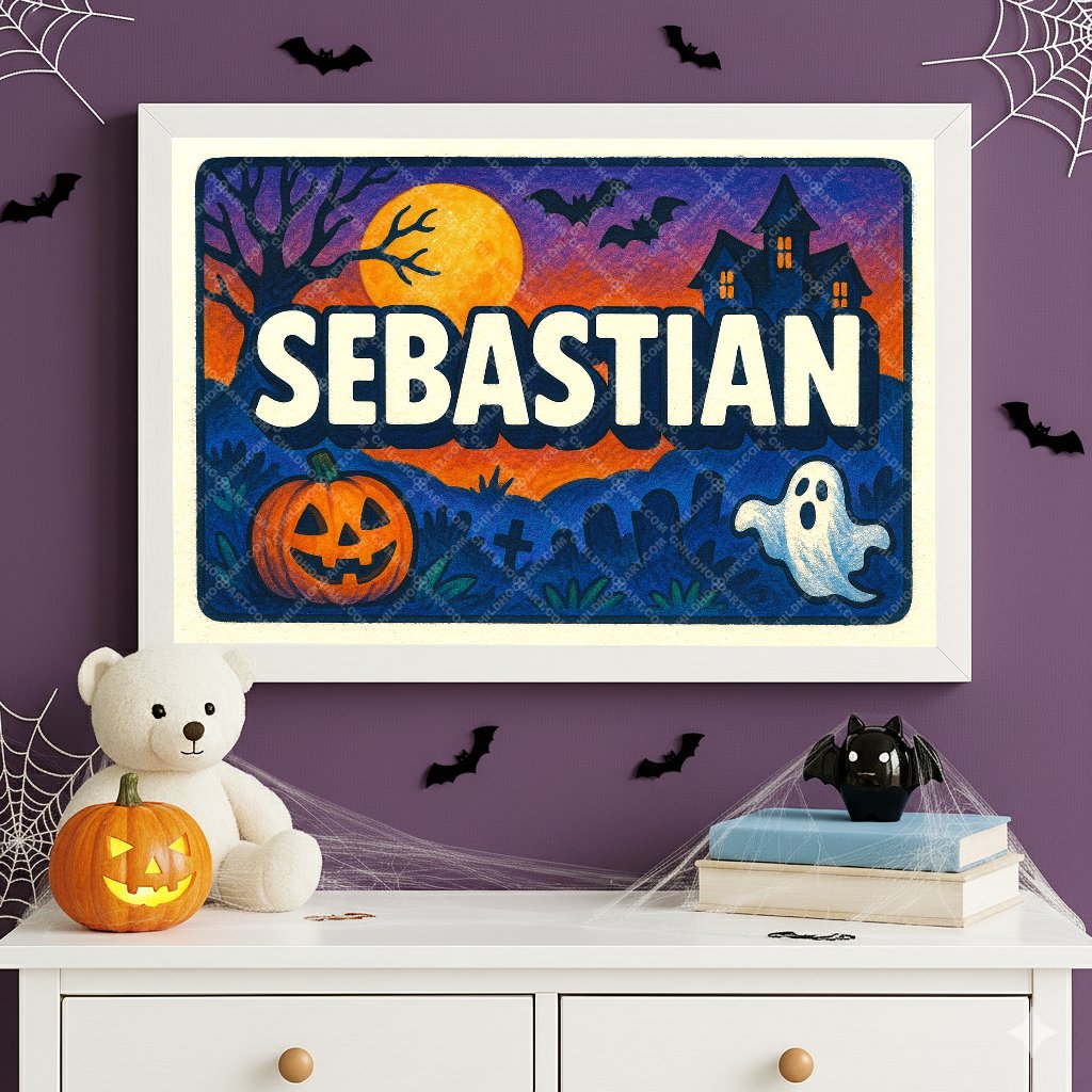 Personalized name art for Sebastian
