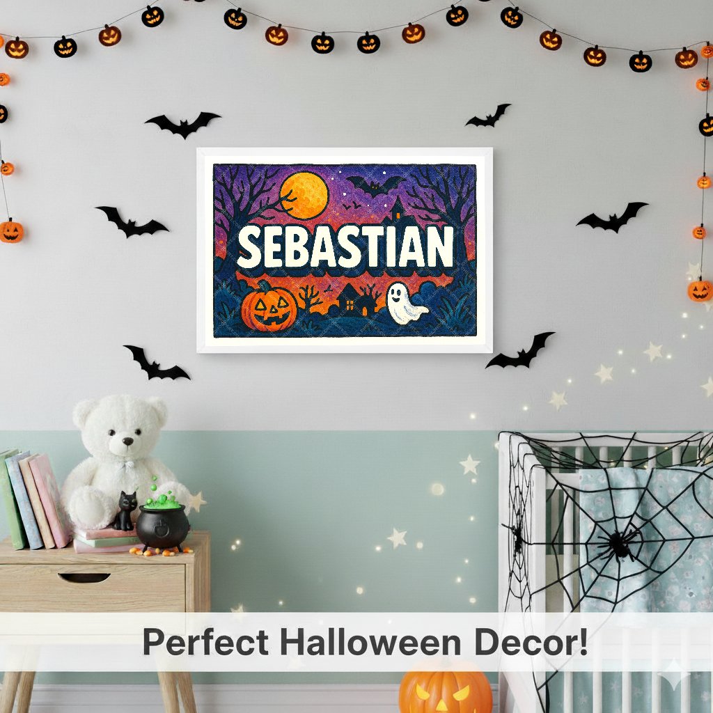 Personalized name art for Sebastian