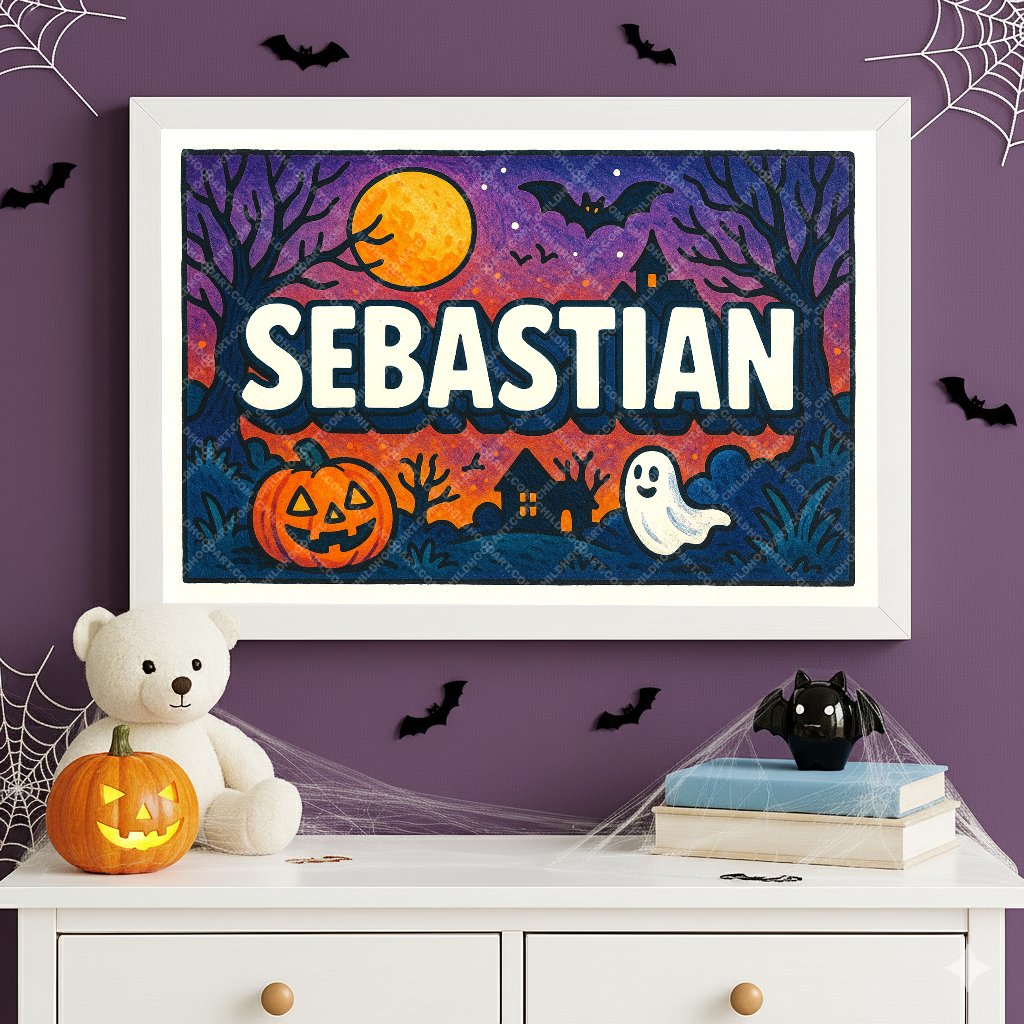 Personalized name art for Sebastian