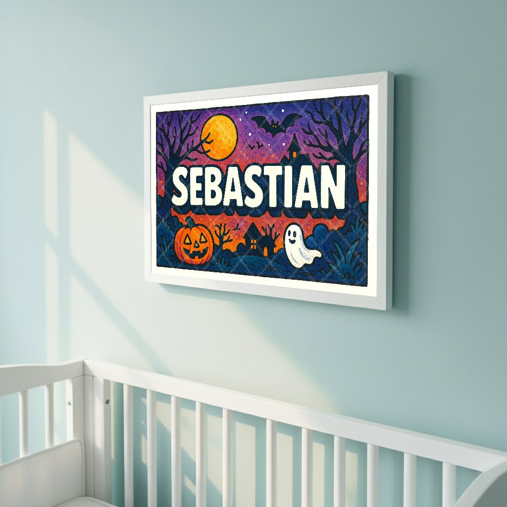 Personalized name art for Sebastian