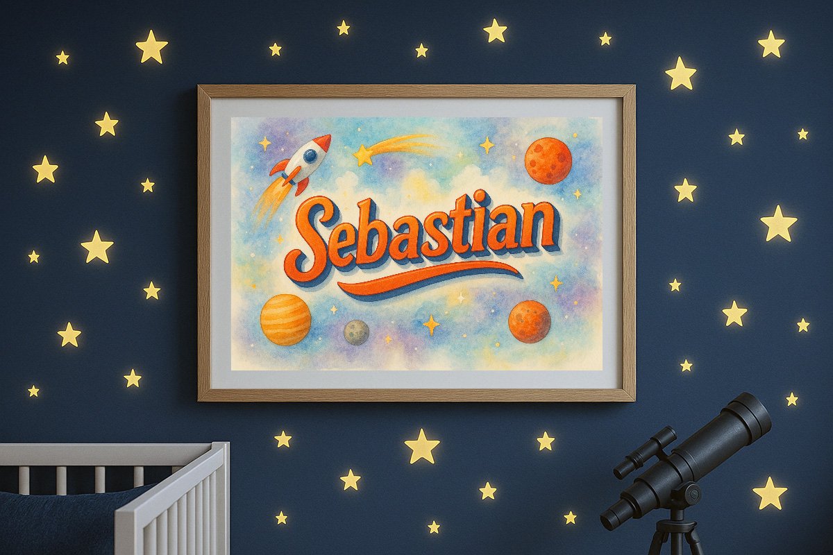 Sebastian Personalized Outer Space Art 51