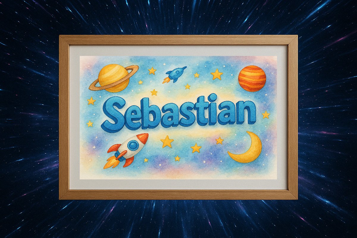 Sebastian Personalized Outer Space Art 52
