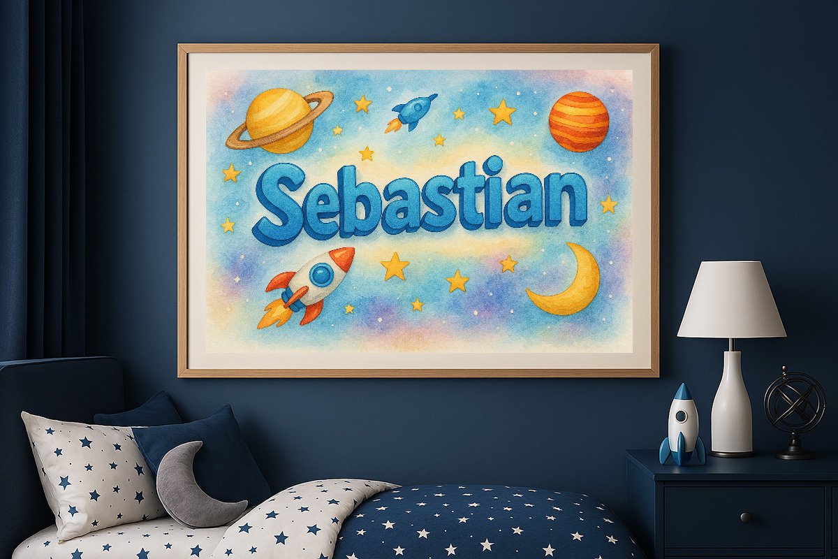 Sebastian Personalized Outer Space Art 52