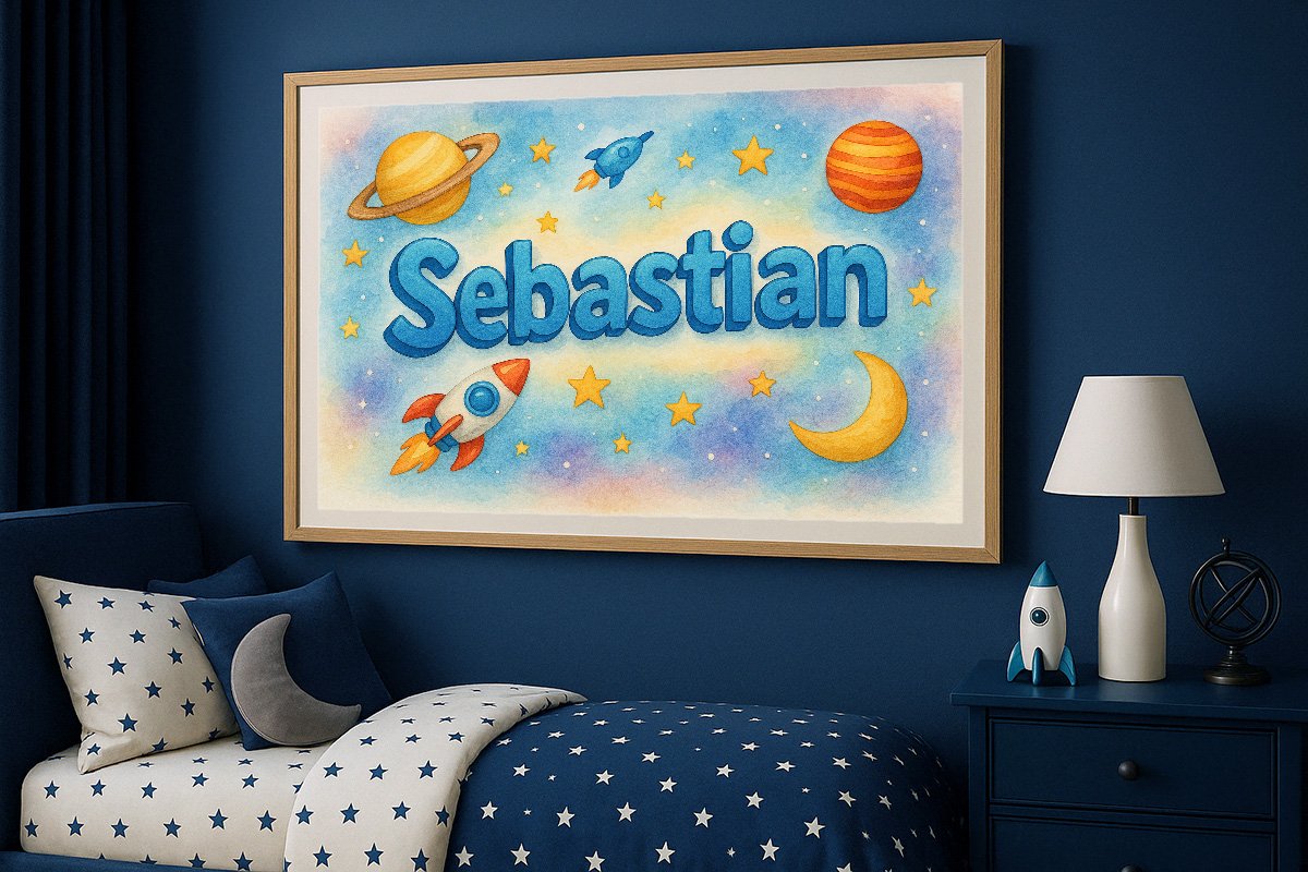 Sebastian Personalized Outer Space Art 52