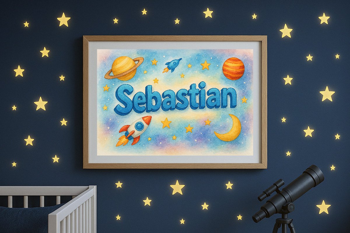 Sebastian Personalized Outer Space Art 52