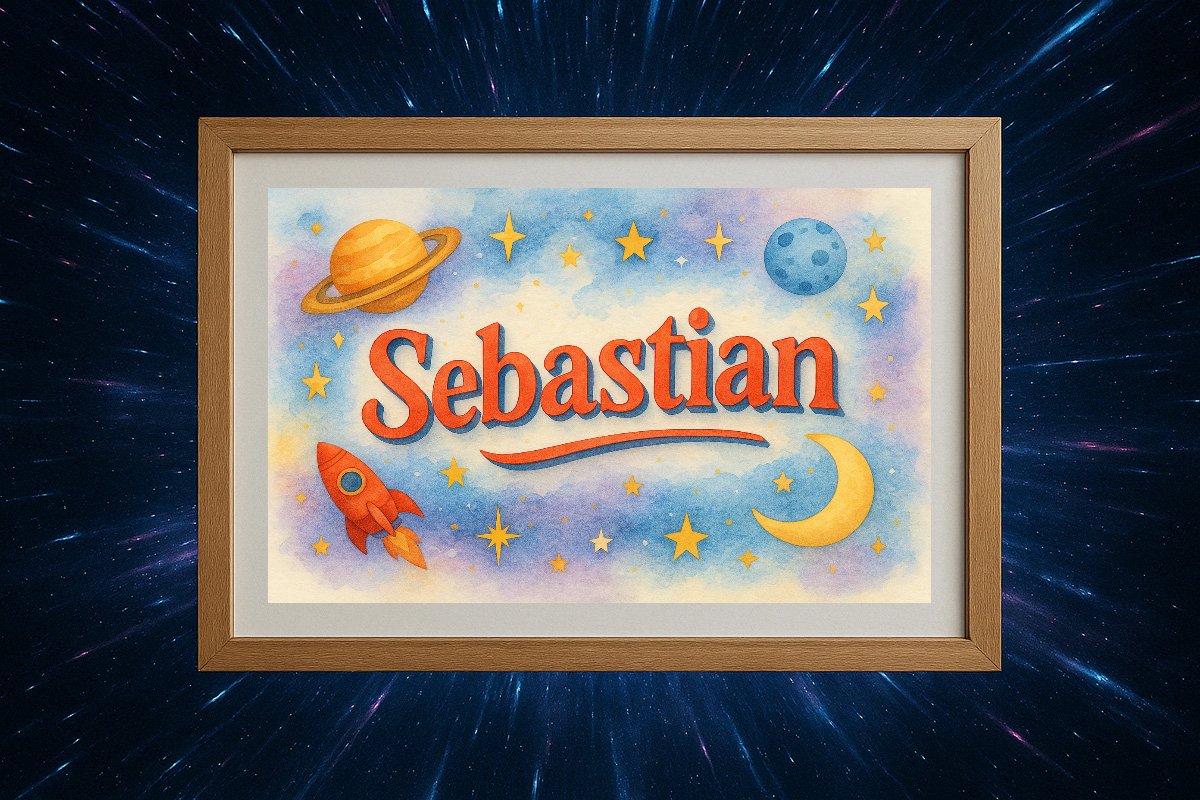 Sebastian Personalized Outer Space Art 53
