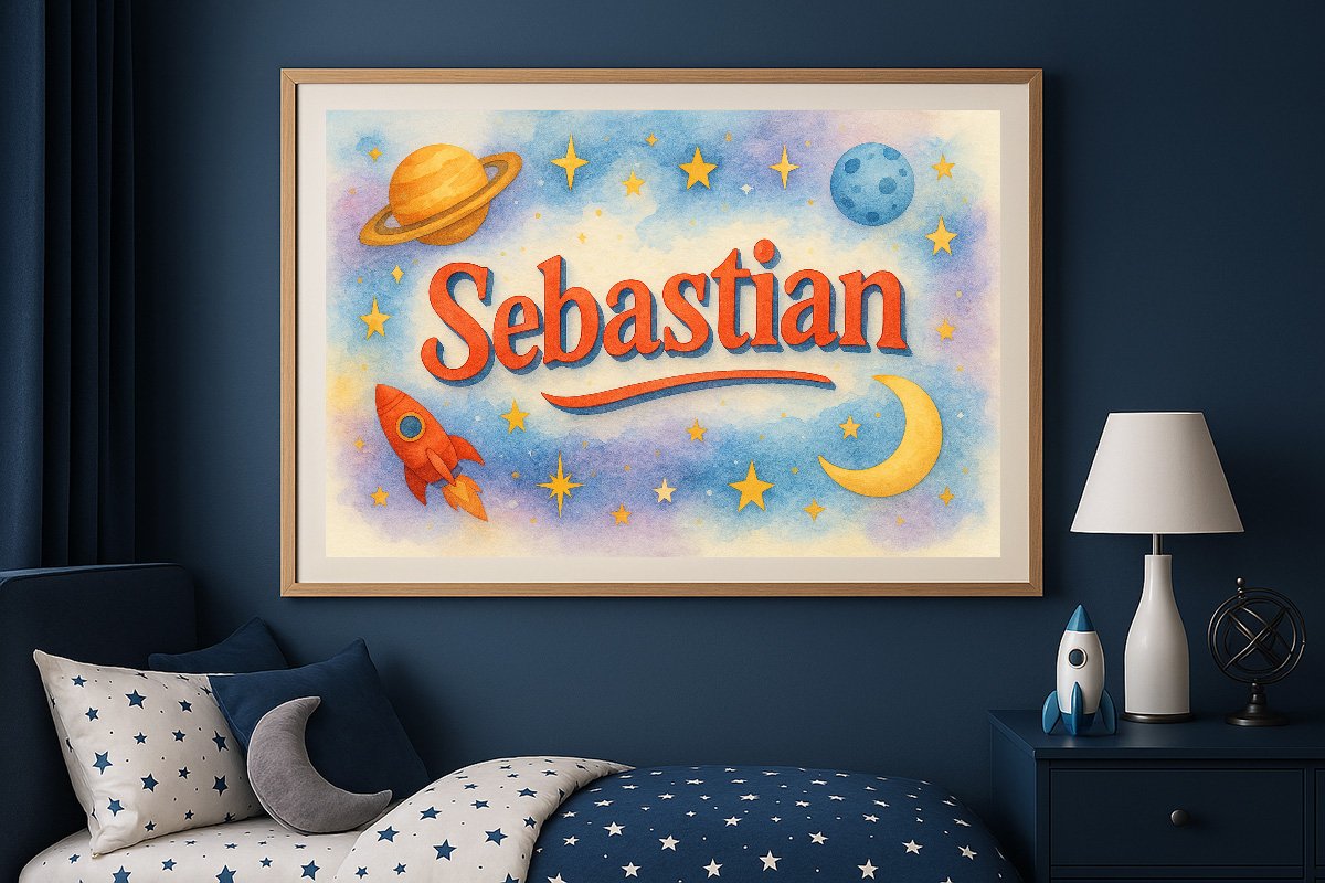 Sebastian Personalized Outer Space Art 53