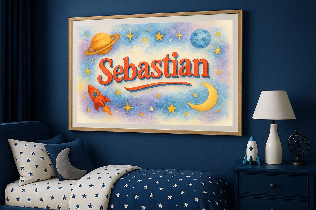 Sebastian Personalized Outer Space Art 53