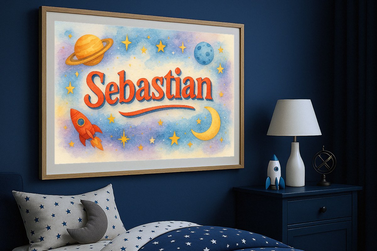 Sebastian Personalized Outer Space Art 53