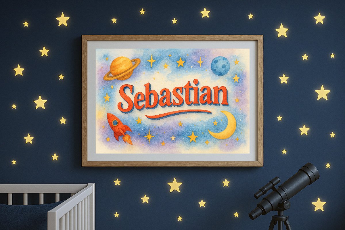 Sebastian Personalized Outer Space Art 53