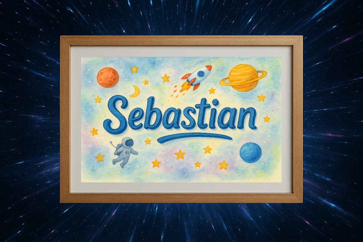 Sebastian Personalized Outer Space Art 54
