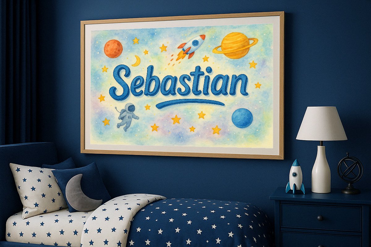 Sebastian Personalized Outer Space Art 54