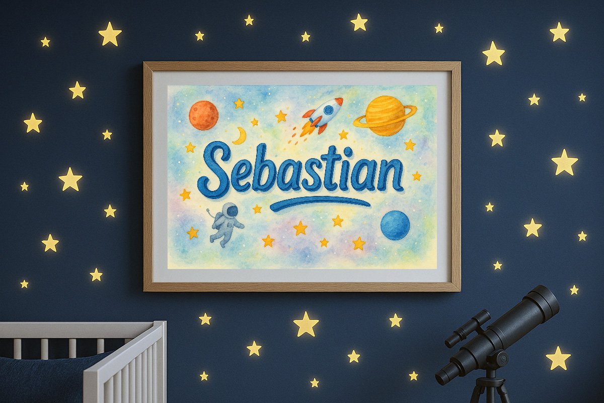 Sebastian Personalized Outer Space Art 54