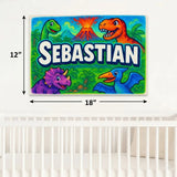 Sebastian Name Art - Dinosaur Adventure personalized wall print for kids