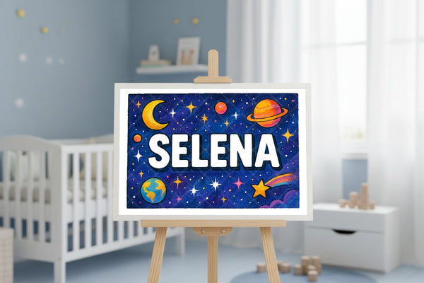 "Selena" Amongst the Stars Personalized Space Artwork