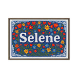 Selene Name Art - Floral Farmhouse personalized wall print for kids