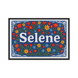 Selene Name Art - Floral Farmhouse personalized wall print for kids