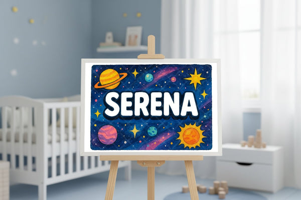"Serena" Amongst the Stars Personalized Space Artwork