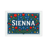 Sienna Name Art - Floral Farmhouse personalized wall print for kids