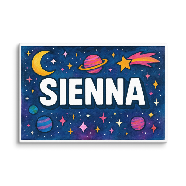 Sienna Name Art - Space Explorers Personalized Wall Art