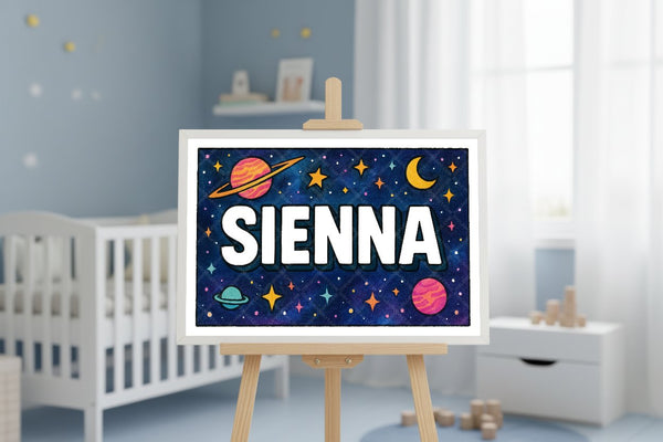 "Sienna" Amongst the Stars Personalized Space Artwork