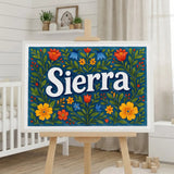 Calm personalized name art for Sierra