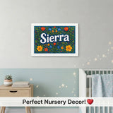 Calm personalized name art for Sierra