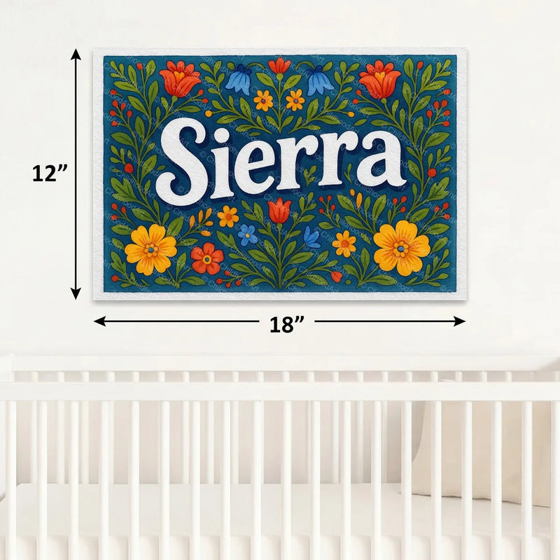 Calm personalized name art for Sierra
