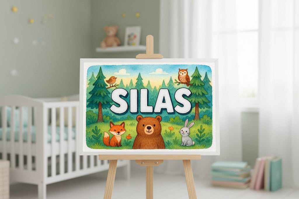 Personalized name art for Silas