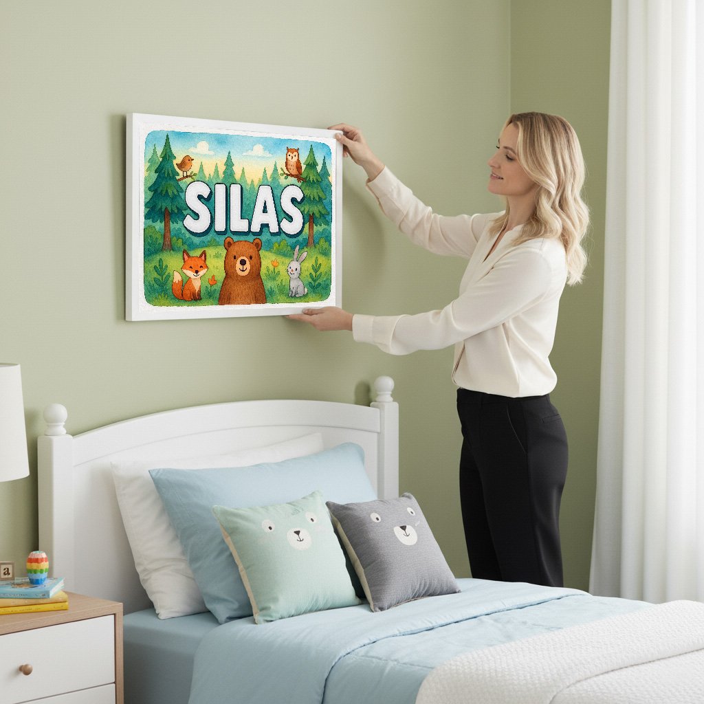 Personalized name art for Silas
