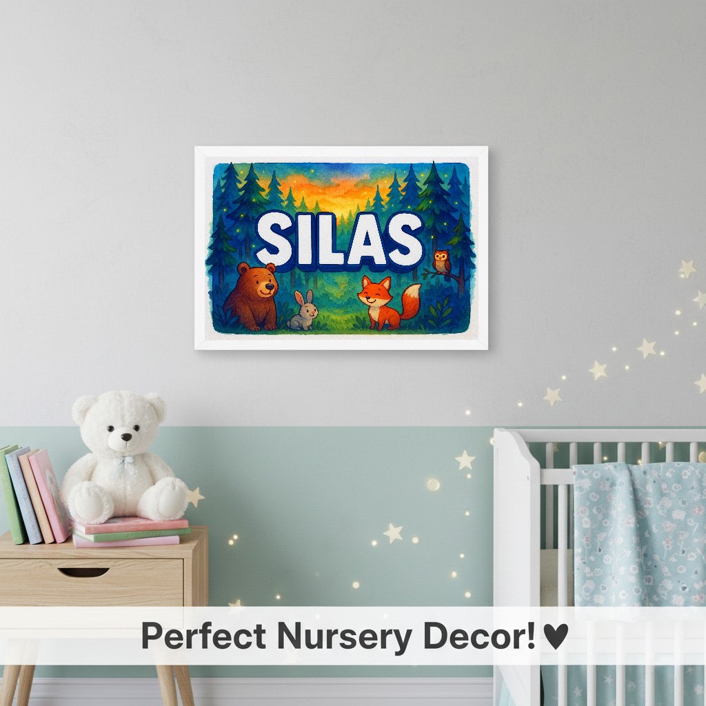 Personalized name art for Silas