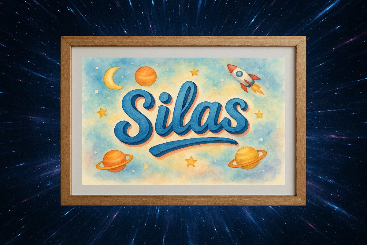 Silas Personalized Outer Space Art 335
