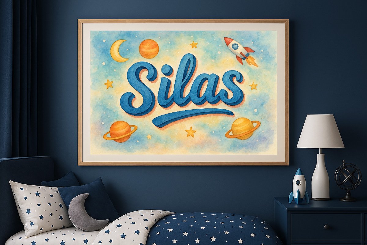 Silas Personalized Outer Space Art 335