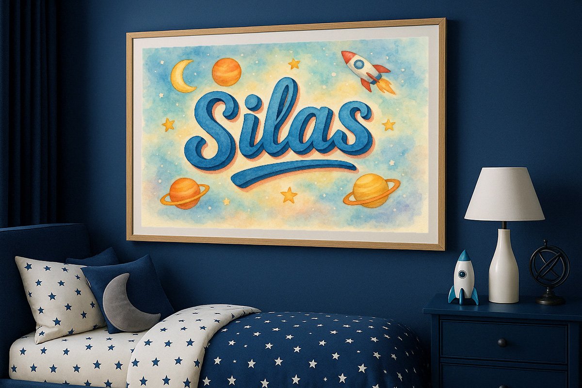 Silas Personalized Outer Space Art 335