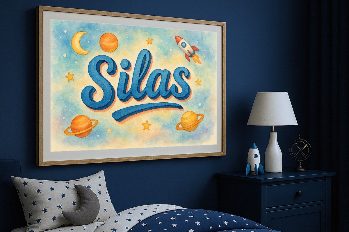 Silas Personalized Outer Space Art 335