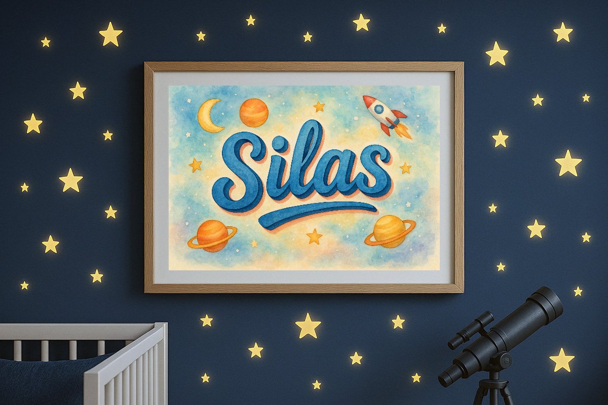 Silas Personalized Outer Space Art 335