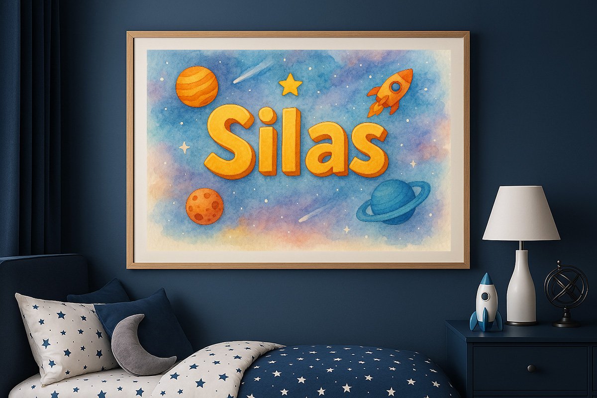 Silas Personalized Outer Space Art 336