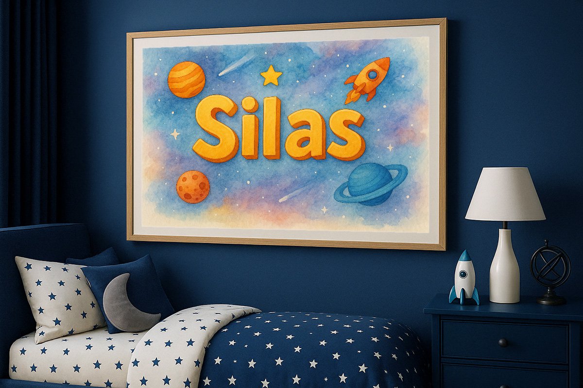 Silas Personalized Outer Space Art 336