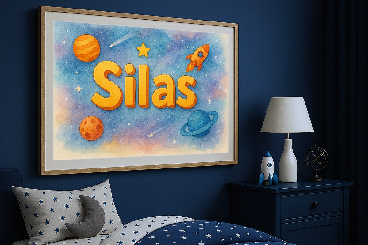 Silas Personalized Outer Space Art 336