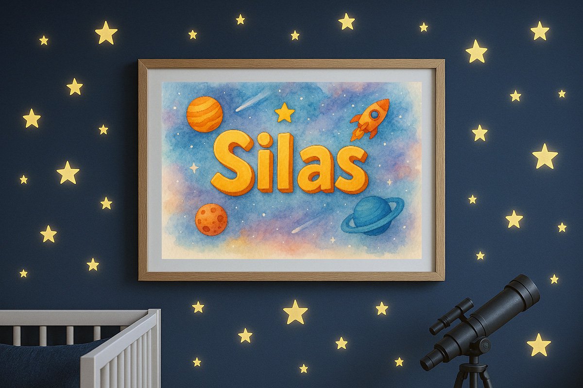 Silas Personalized Outer Space Art 336