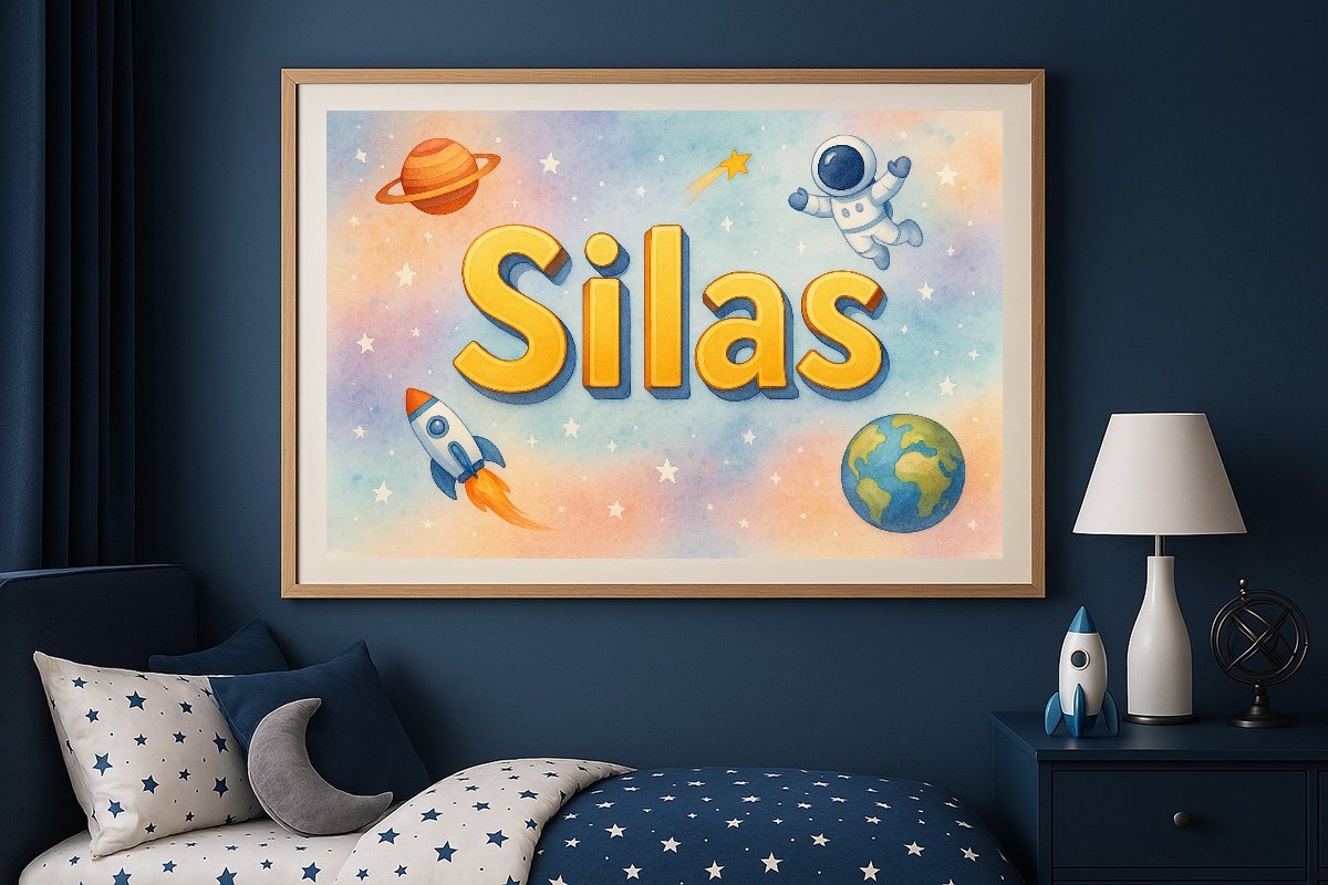 Silas Personalized Outer Space Art 337