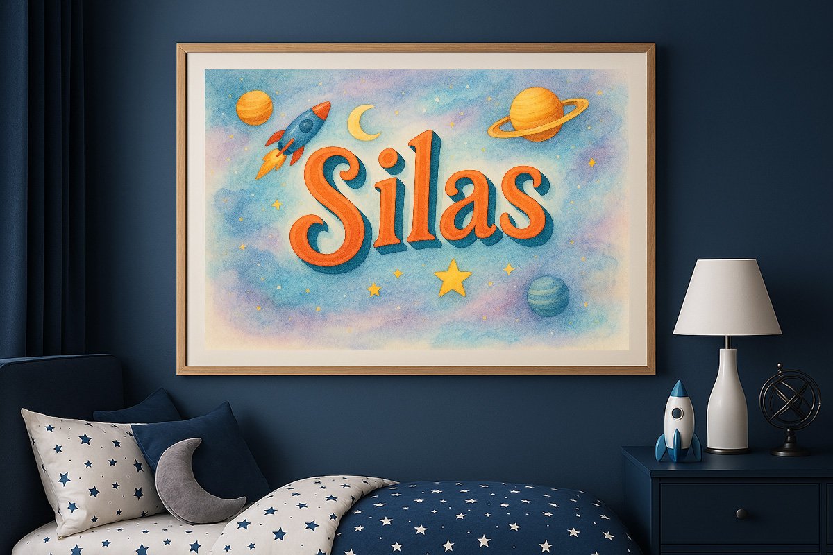 Silas Personalized Outer Space Art 338