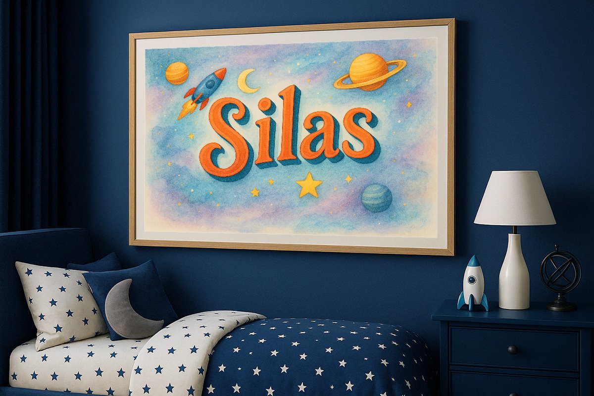 Silas Personalized Outer Space Art 338