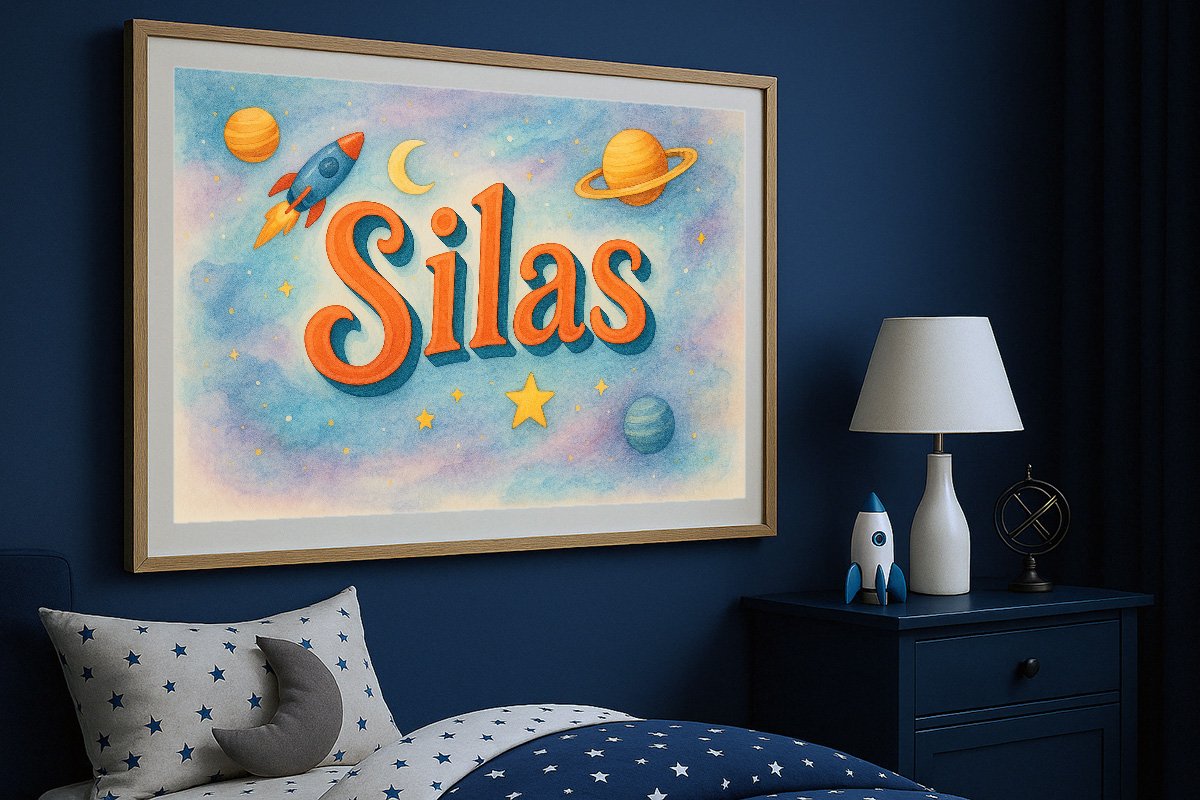 Silas Personalized Outer Space Art 338